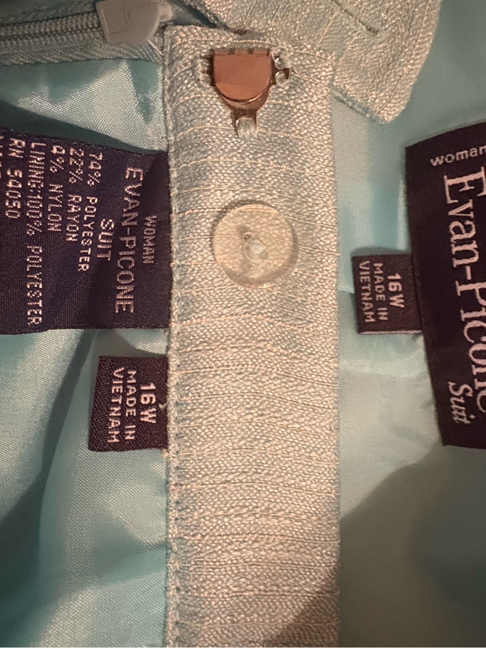 Evan Picone Pale Mint Textured Women's Blazer Jacket - Picture 7 of 7